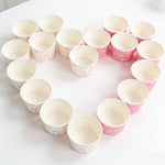 petites coupes papier rose motif rubans moderne blanc festives mariage anniversaire enfants
