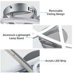 lampe led moderne blanc contemporain lignes courbes fixation murale bande acrylique aluminium