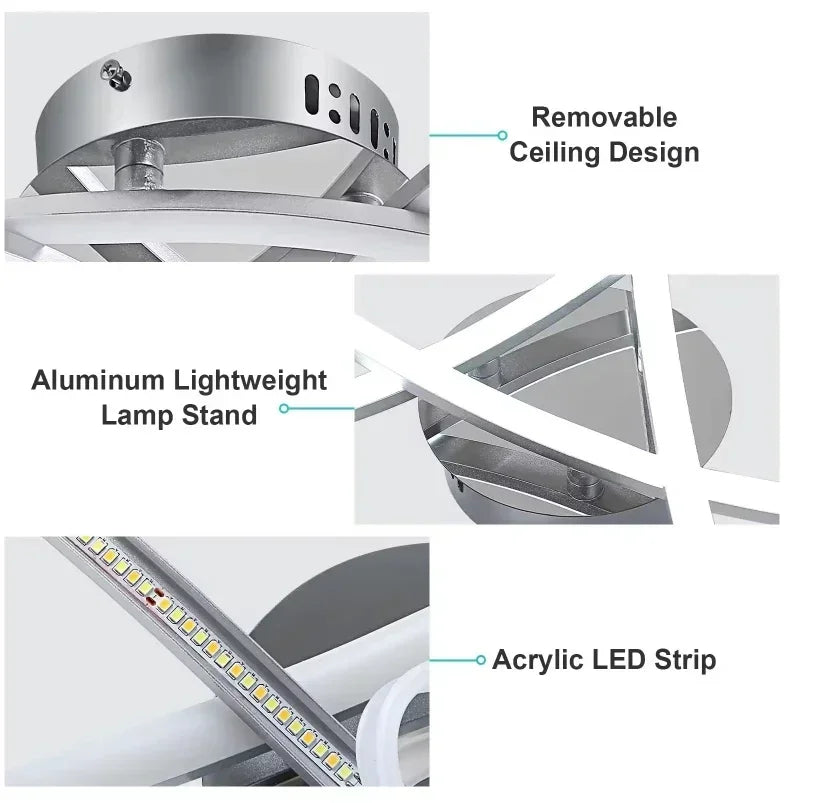 lampe led moderne blanc contemporain lignes courbes fixation murale bande acrylique aluminium
