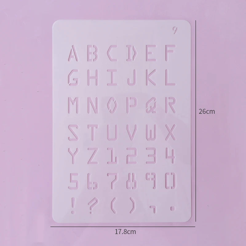 moule décoration gâteau alphabet numérique transparent lettres chiffres ponctuation respectueux environnement