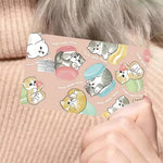 sticker carte crédit dessin animé chats biscuits mofusand waterproo