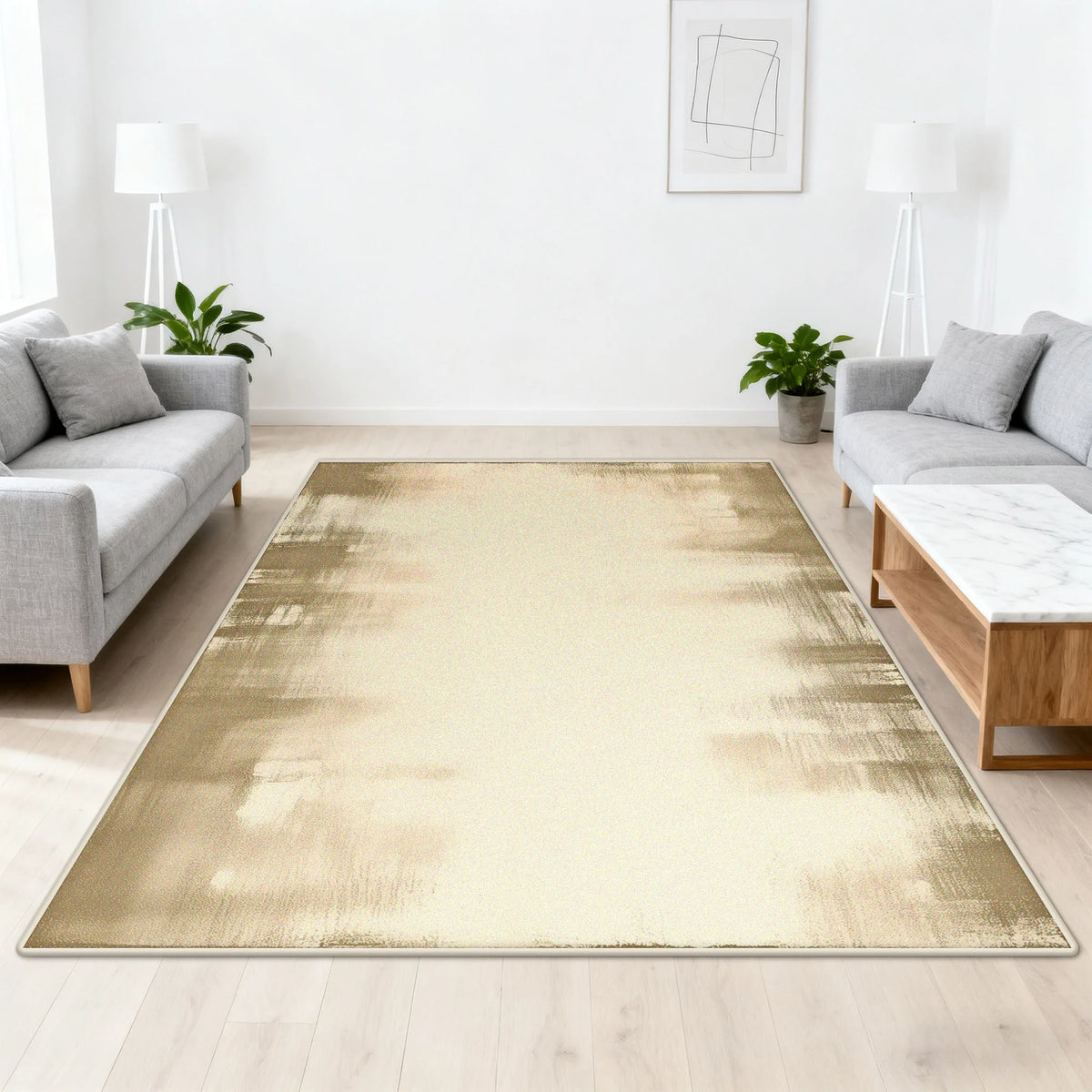 Tapis de sol doux et moelleux pour décoration salon