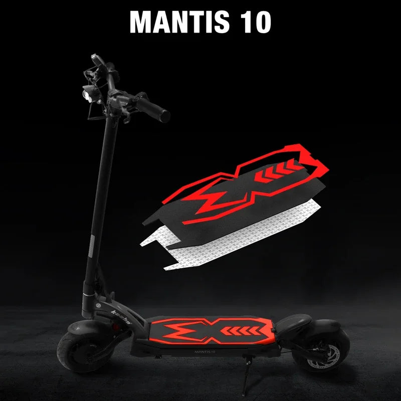 tapis protection silicone rouge noir trottinette graphique moderne flèches scooter kaabo mantis
