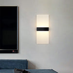 lampe murale moderne blanc noir or gris fixée mur vis 50x18cm led acrylique