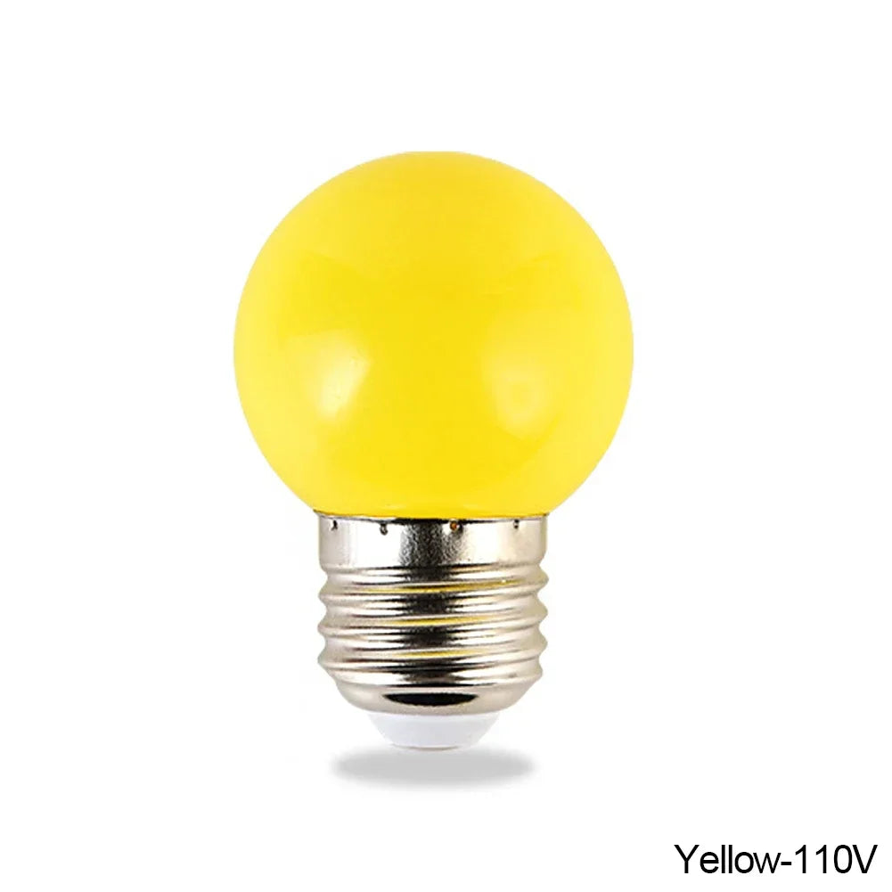 ampoule led rouge jaune blanche globe boule e27 vis bleue moderne chambre décoration noël