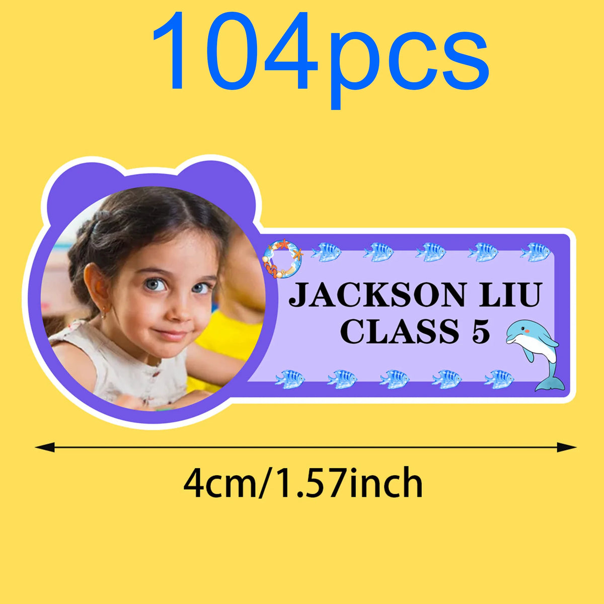 étiquettes personnalisables adhésives enfants couleurs bleu rose vert violet motifs floraux modernes textes personnalisables