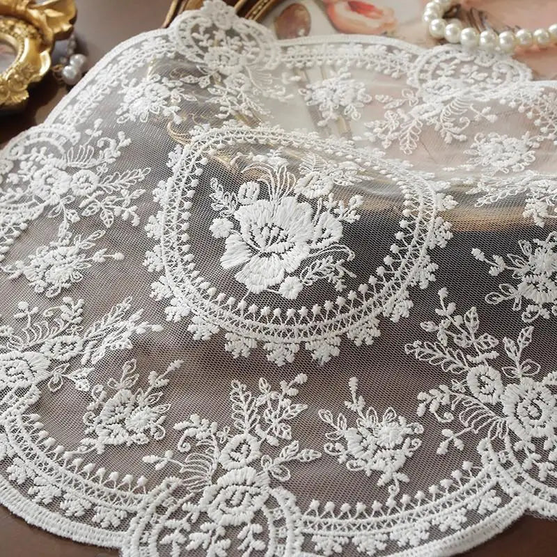 sets table vintage dentelle florale motifs feuilles shabby chic élégants