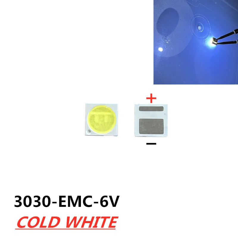 Leds 3030 blanc froid 18w 97lm 6v surface mount tv lcd backlight repair pack