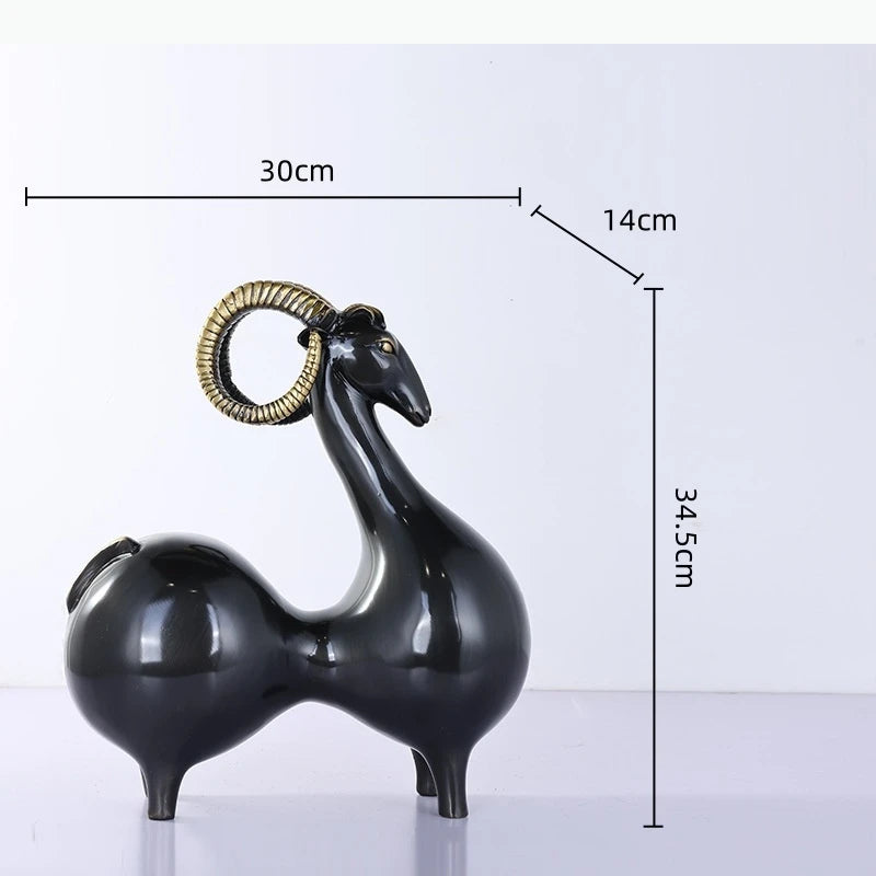 sculpture orne animaux oiseaux pingouin or texture moderne décoration maison occasionnels