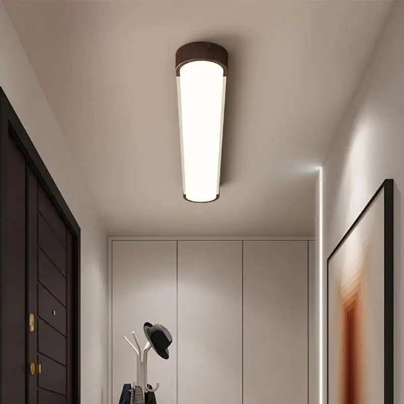 plafonnier led moderne noir bois naturel contemporain autonome flux lumineux variable certifié ccc