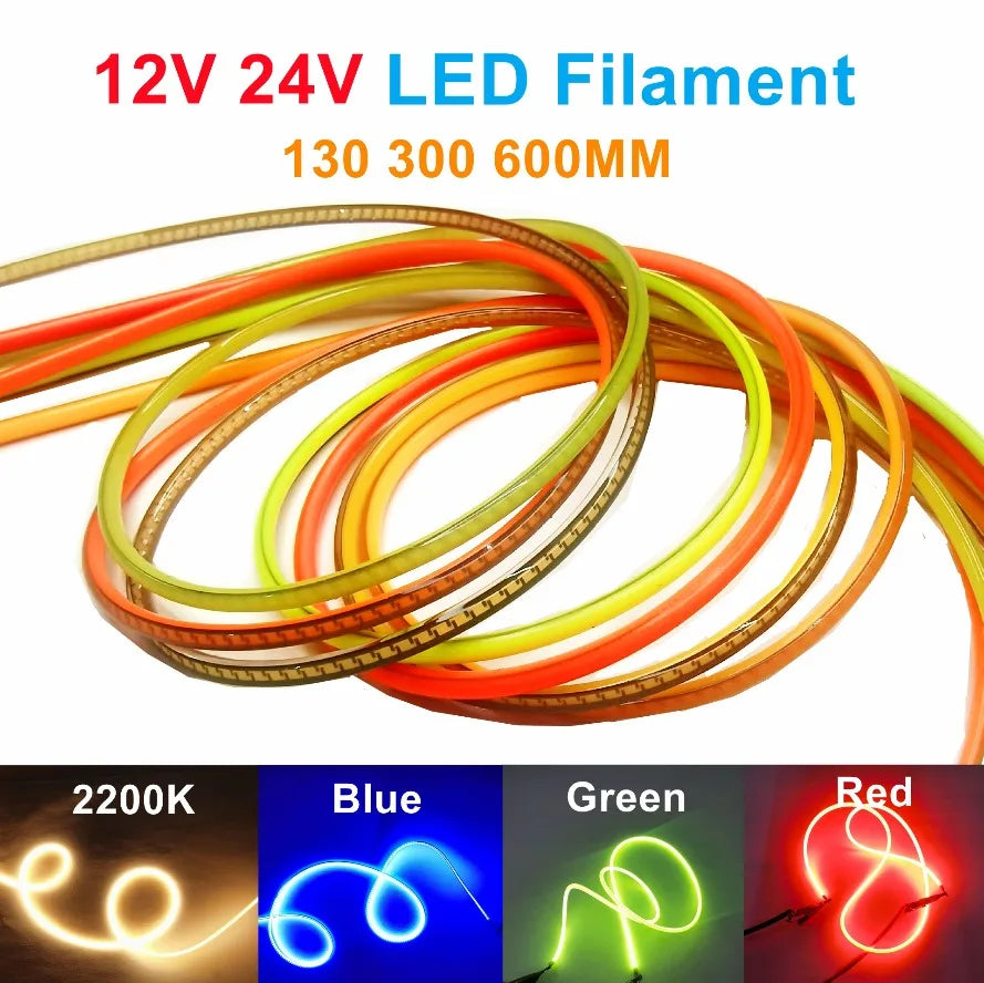 ruban led filament flexible ultra mince décoration lumineuse moderne couleur chaude multicolore