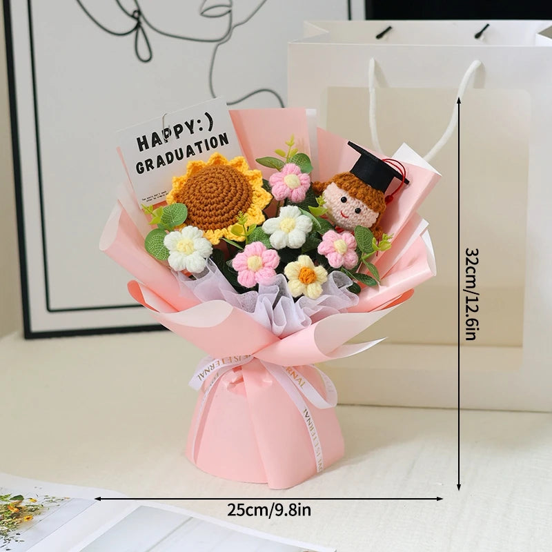 bouquet fleurs artificielles tournesols jaune orange blanc décoration mariage cadeau fête enseignants