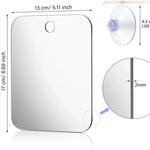 miroir moderne ventouse argenté portable transparent rasage pouces utilitaire