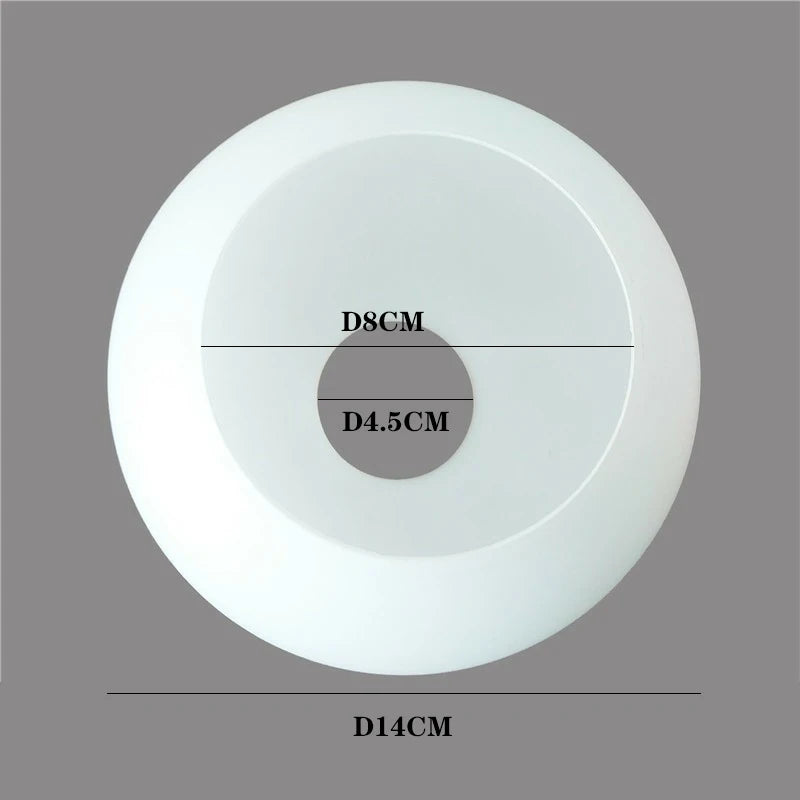 abat jour boule verre blanc moderne opaque 10cm 12.5cm 14.5cm 15cm 16cm 18cm 20cm