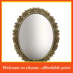miroir vintage ornements floraux bronze doré accessoire décoration maison poupée métal 39.77mm 46.96mm