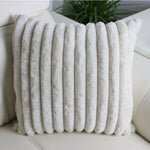 taie d'oreiller moderne rayée coussin plush blanc respectueux environnement simple hospitalière 45x45cm