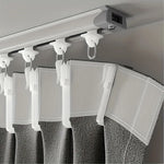 crochets rideau blancs modernes ajustables plastique 50pcs opaques tissage texture chambre bain porte