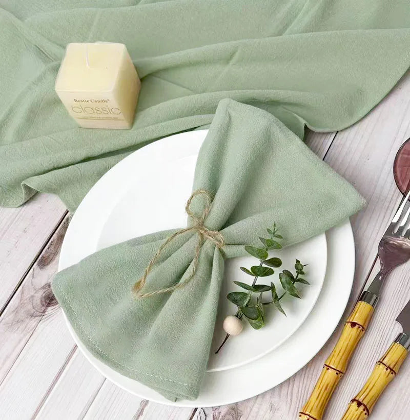 serviette table coton rose violet ruban jute décoration mariage fête rustique moderne