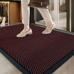 tapis antidérapant imperméable moderne maille dense sol intérieur noir gris rouge