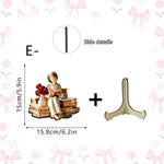 figurines bois fille lecture supports livres fleurs vases tulipes lavande théière bougiesDecorationChampetreSpirituelle
