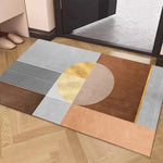 tapis gris moderne géométrique antidérapant salon porte 40x60cm 50x80cm polyester