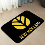 tapis moderne jaune noir bleu blanc logo holland motif floral antidérapant polyestère salon entrée