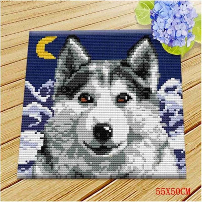 kit crochet tapis décoratif animaux forêt fleurs bricolage manuel création maison enfant
