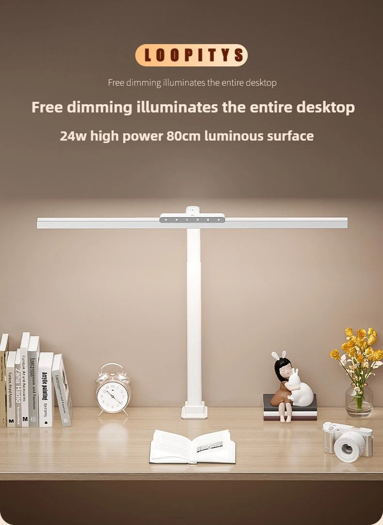 lampe led moderne blanc interface tactile câble 1m5 clips 80cm flux lumineux haute luminosité