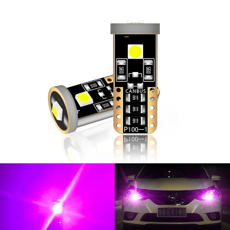 ampoules led t10 w5w blanc bleu rouge violet vert super lumineuses modernes haute qualité