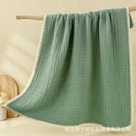 couverture bébé coton douce moderne plissée opaque beige gris vert blanc rose