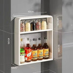 étagère murale blanche moderne niveaux assaisonnements épices provisions bouteilles boîtes poids fitness