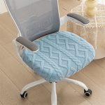 coussin chaise moderne zigzag bleu clair gris vert pastel polyester antidérapant extensible