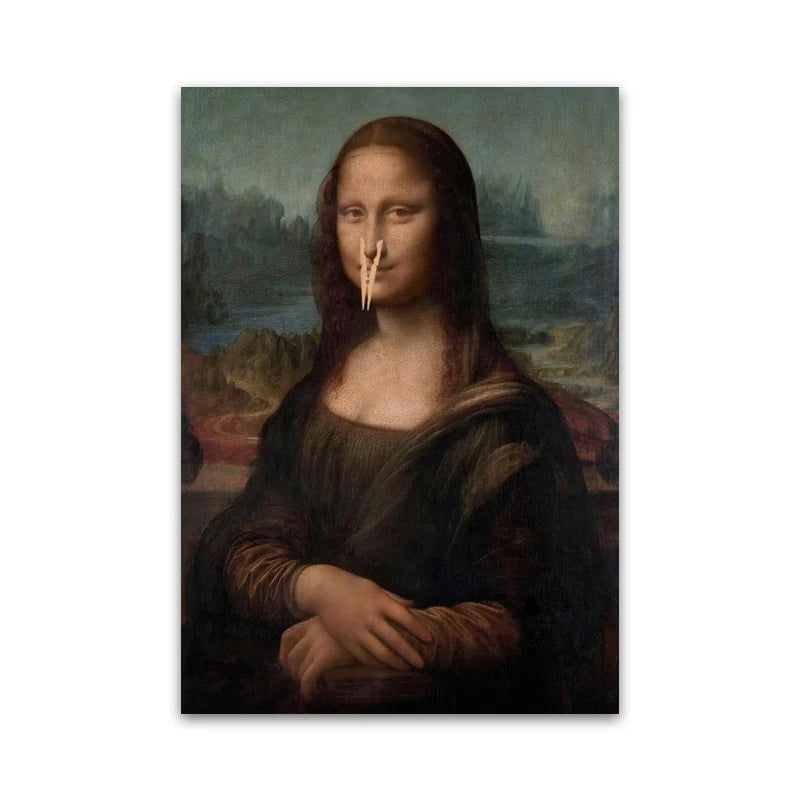 affiche murale Mona Lisa toile imprimée sans cadre classique moderne chambre salon