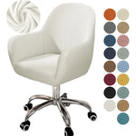 chaise moderne couverture tissu carreaux beige clair protection polyester elasthanne