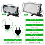 projecteur led uv ip65 étanche 100w 50w noir blanc moderne câble us eu