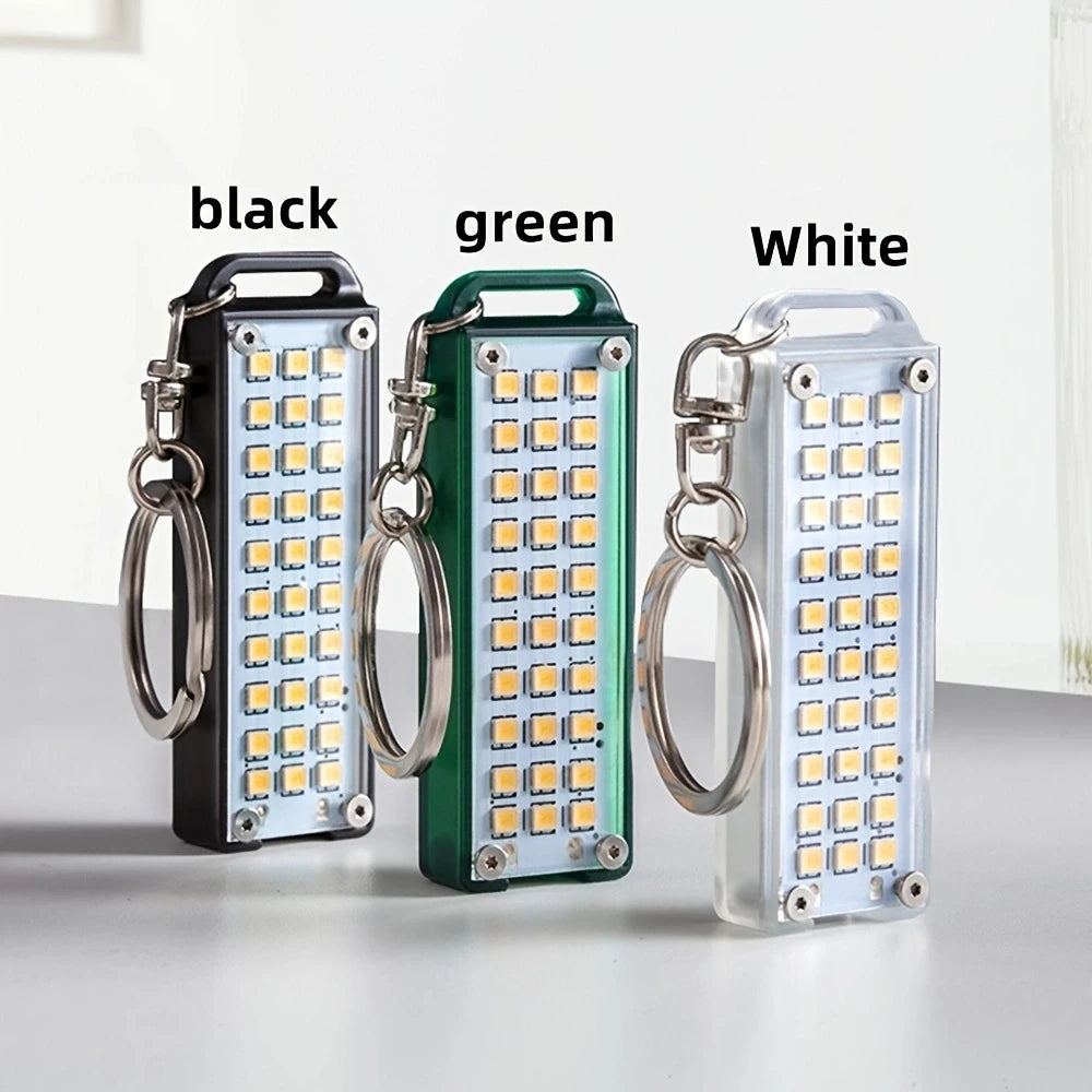 lampe led rechargeable usb porte cle portable camping randonnee sac dos lumiere intense blanc