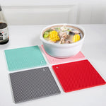 tapis protection cuisine silicone rouge gris moderne texture hexagonale imperméable anti brûlure