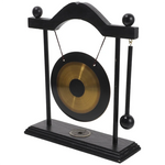 ornement feng shui gong noir doré rond brillant maison chic brass déco