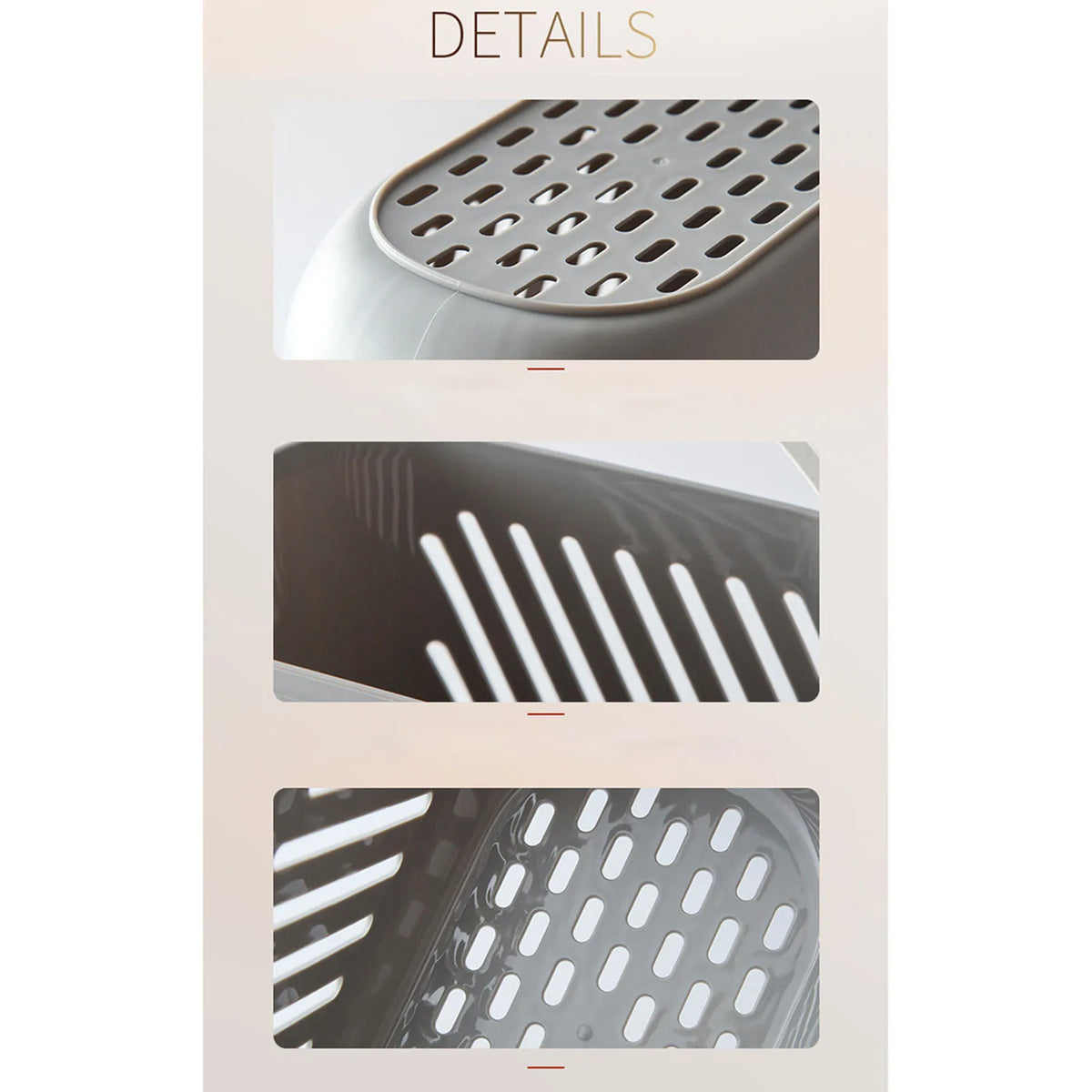 panier suspendu blanc perforations horizontales moderne crochet rangement salle bain cuisine chambre