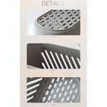 panier suspendu blanc perforations horizontales moderne crochet rangement salle bain cuisine chambre