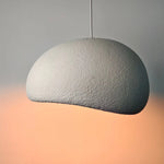 suspension lumineuse moderne résine blanc 30cm 40cm 50cm 60cm texture grained sans ampoule