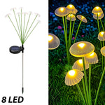 lampe solaire jardin forme champignon led extérieur décoration pelouse cour étanche blanc vert moderne