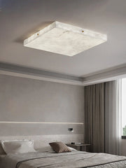plafonnier led marbre blanc veinures moderne minimaliste semi translucide chambre salon