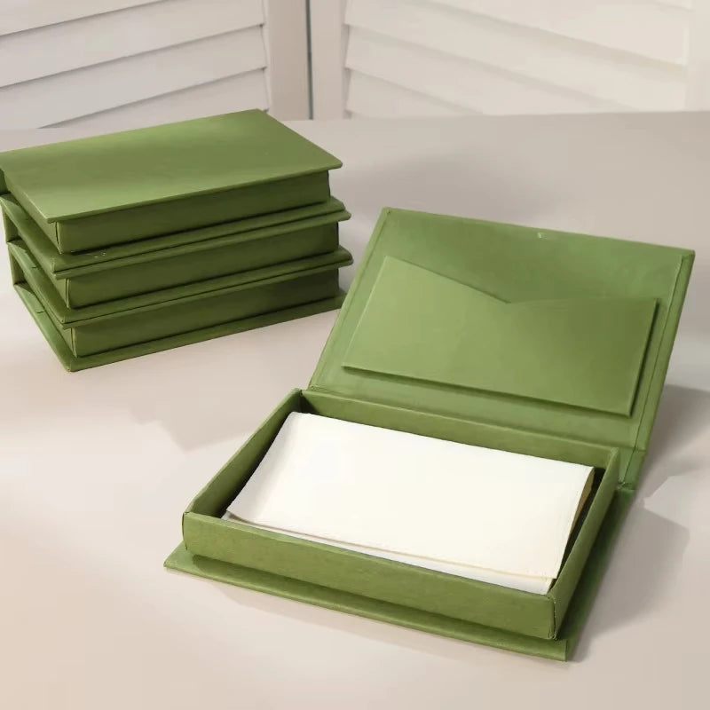 boîtes bijoux réutilisables velours opaques vert olive blanc classiques