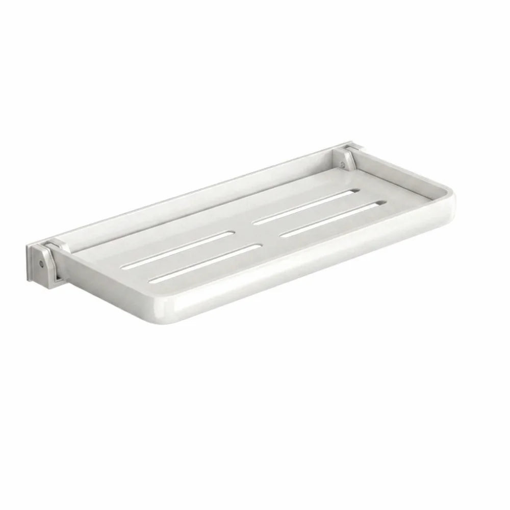 étagère murale pliante salle bain 30 40 50cm robuste réutilisable moderne argente noir blanc