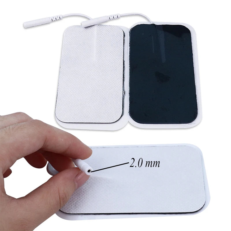 électrodes électrostimulation adhésives blanches 20 pièces thérapie micro perforées rechargeables