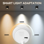spot lumineux led 7w blanc noir moderne couleurs changeables 80x50mm