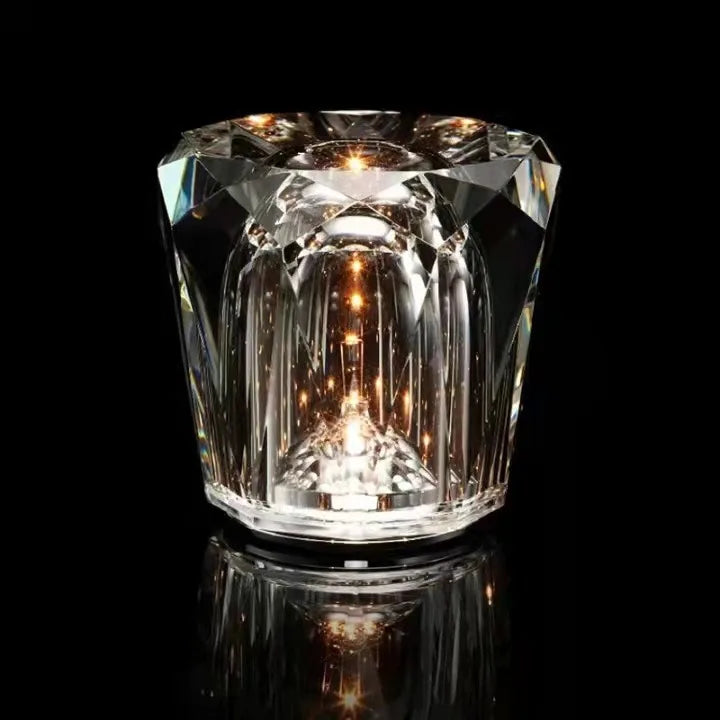 veilleuse rechargeable moderne bougie décorative transparente rayures vertical chambre lampe chevet