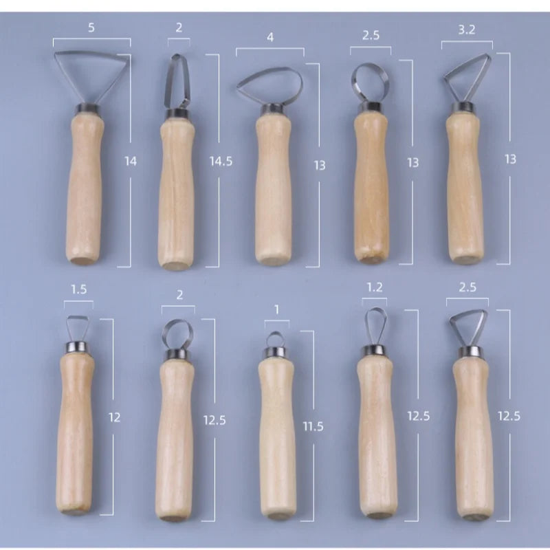 outils couture traditionnels anneau métallique bois naturel métal argenté set broderie tricotage artisanal
