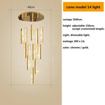 suspension lumineuse contemporaine or argent texture brillante élégante chambre salle bain led